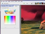 Picasa - pechodový barevný filtr pro obarvení oblohy